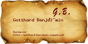 Gotthard Benjámin névjegykártya