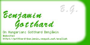 benjamin gotthard business card